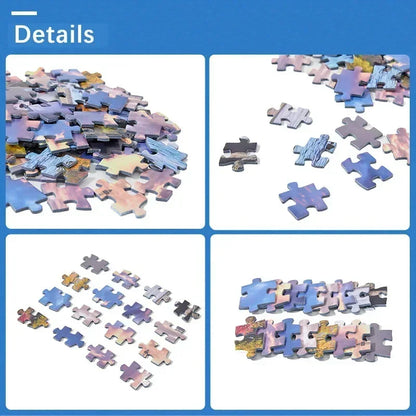 38x26cm Mini Jigsaw Puzzle, 1000 Pieces for Adults, Famous Oil Painting Van Gogh, Christmas Gift Toy, Educational Toy