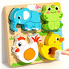Montessori Wooden Shape Matching Building Blocks Toy for Toddlers Ages 2+ Early Learning Educational Puzzle
