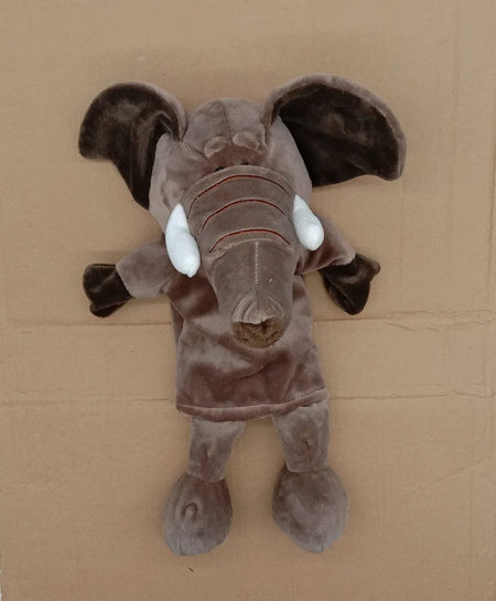 35cm Cartoon Animal Hand Puppets, Lion Elephant Pig Parent-Child Game Toys for Kids