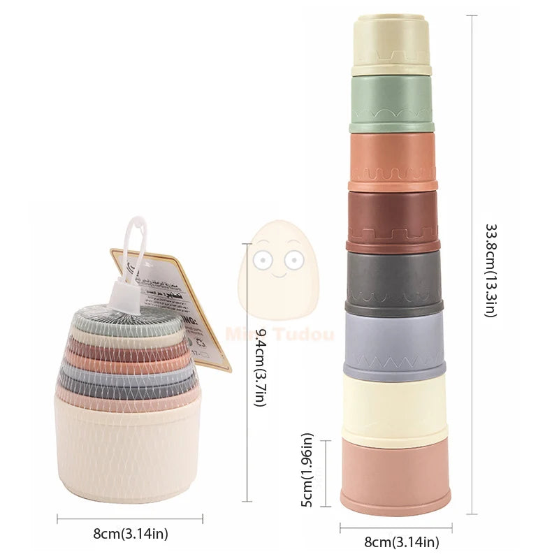 Baby Stacking Cups Educational Color and Number Sorting Toy