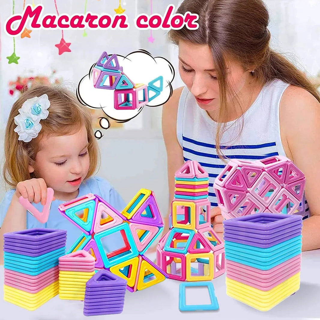 Big Magnetic Blocks Designer Construction Set for Kids
