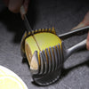 Handheld Fruit and Vegetable Slicer Clip with Plastic Blade for Orange Lemon Tomato Onion