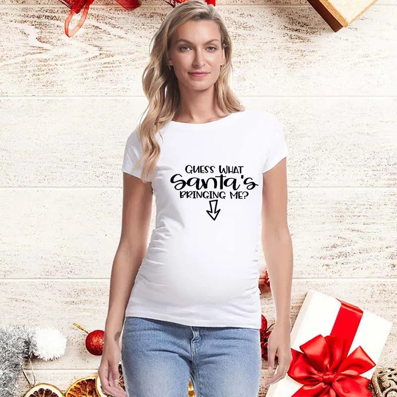 Christmas Pregnancy Shirt | Funny New Pregnancy Announcement T-Shirt | Baby on The Way | Cute Christmas Shirts | Best Xmas Gifts