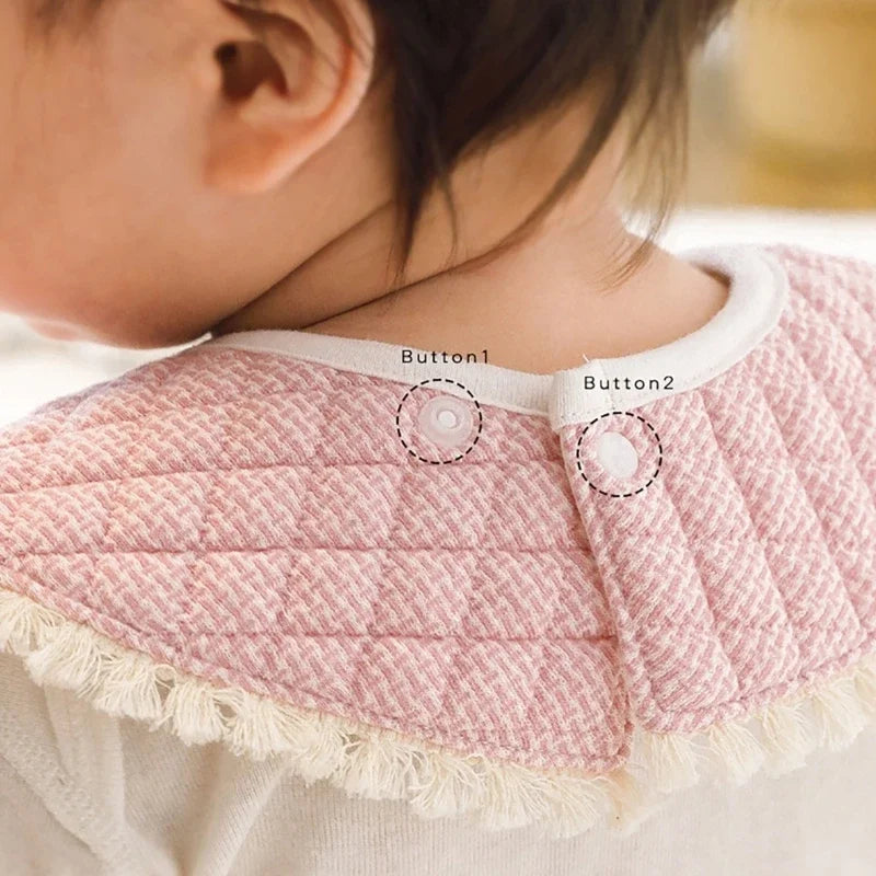 Stylish & Practical Baby Drool Bibs | Bear & Rabbit Pattern Spit-up Bibs for Feeding & Teething | Functional Baby Accessories - Kidzy Market