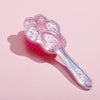 1 Piece Transparent Cartoon Kids Hair Brush – Glitter Cat Paw Massage Cushion Comb for Girls, Children's Hair Care Tool