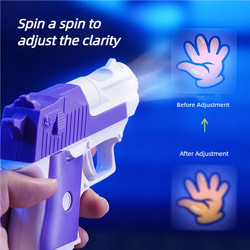 Rock-Paper-Scissors Projection Guessing Gun – Luminous Flashing Antistress Party Game Toy, Interactive Stress-Relief Gift