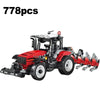 Educational Farm Building Block Set – Harvesting Locomotive, Five-Plow Tractor, Cotton Picker, Crane Arm Trailer – LEGO Compatible Kids Toy