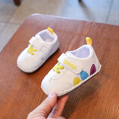 HAIZHIW Newborn Baby Boy & Girl Leather Shoes – Infant First Walkers, Non-Slip Rubber Toddler Retro Shoes (0-18M)