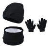 3Pcs Winter Kids Beanie Hat, Scarf & Gloves Set – Warm Knitted Hat, Neck Warmer & Outdoor Accessories for Boys & Girls (3-8Y)