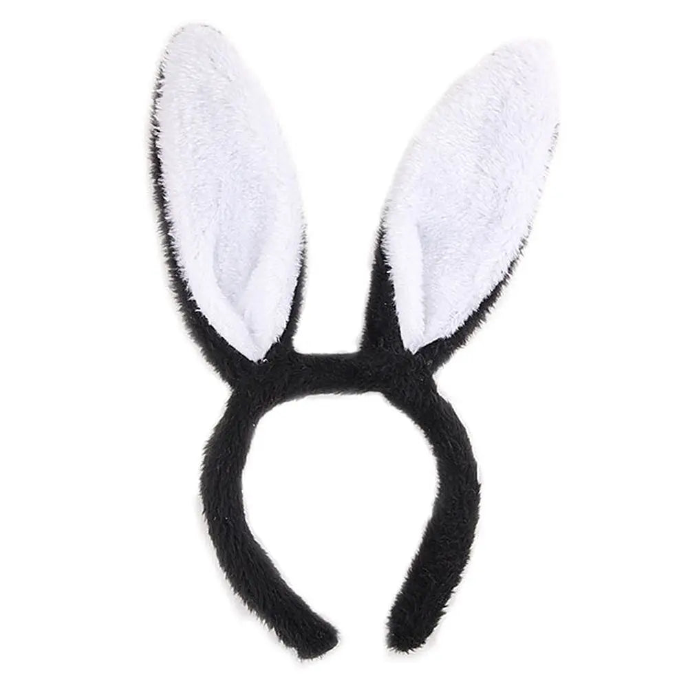 Plush Animal Ears Headband – Cartoon Dog Zebra Tiger Hairband, One Size for Kids & Adults, Cosplay Party Accessory