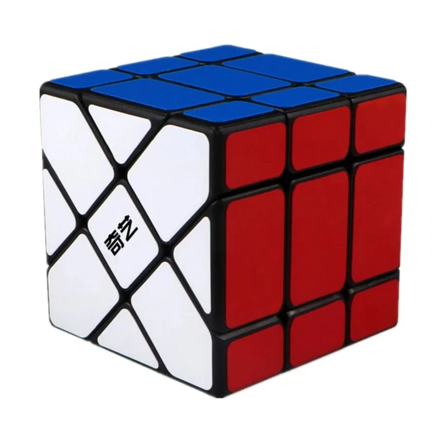 QIYI Speed Magic Cube 3x3x3, 4x4x4, 5x5x5 Puzzle with Black Stickers, Educational Learning Cubo Magico Toy for Kids