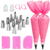 Reusable Silicone Piping Bags With Stainless Steel Nozzles Cake Decorating Set