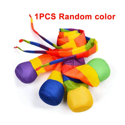Rainbow Tail Ball – Soft Fabric Meteor Sandbag Ball, Safe Catch Toy for Sensory Training in Kindergarten & School