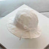 Baby Girls Cotton Breathable Bucket Hat with Bow — Adjustable Strap Sun Hat for 3–24 Months (42–48 cm / 16.5–18.9 in)