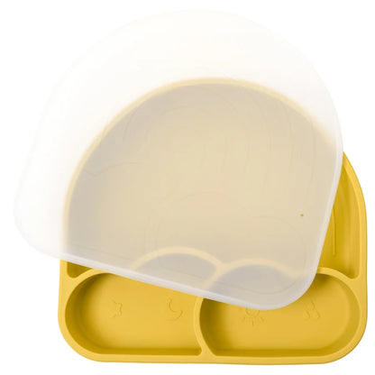 New Design Silicone Dining Plate Suction Cute Cartoon Rainbow Dishes Toddle Training Feeding Sucker Bowls Children's Tableware