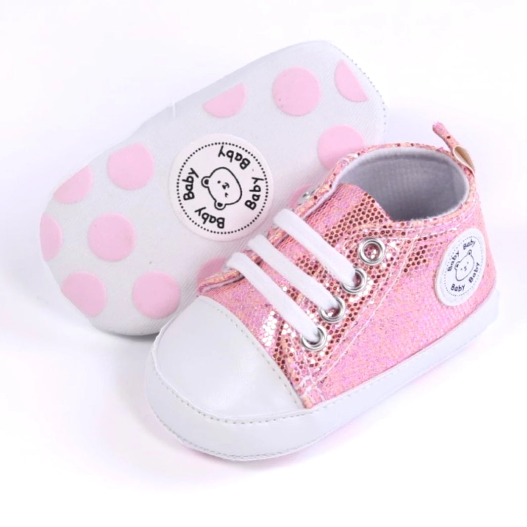 Trendy Sequin Sneakers for Baby Boys – Lightweight Non-Slip Shoes for Indoor & Outdoor Walking