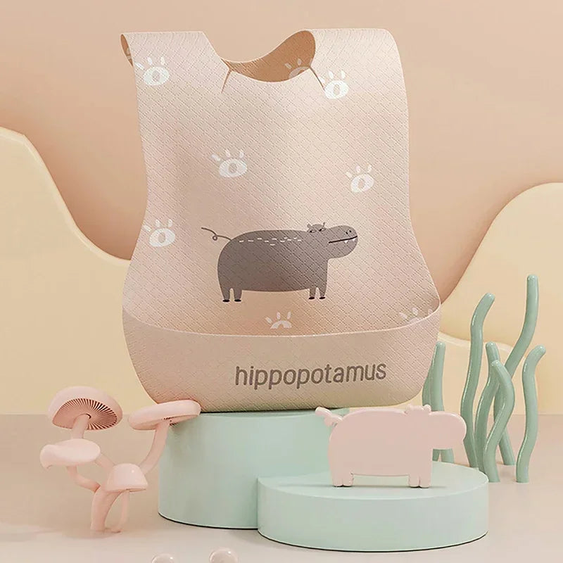 Infant Waterproof Print Bib – Super Soft Saliva Pocket, Children’s Complementary Food Rice Bibs, Burp Cloths, Baby Essentials - Kidzy Market