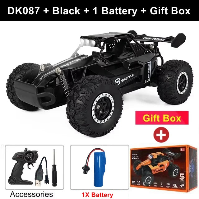 1:16 RC Drift Racing Car Off-Road Alloy Vehicle with 2.4G Remote and LED Lights