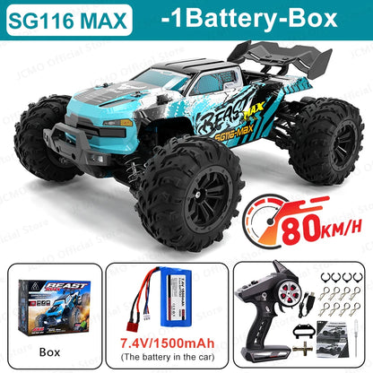 SG116MAX 1:16 High-Speed Brushless RC Car with 4WD Off-Road Drift