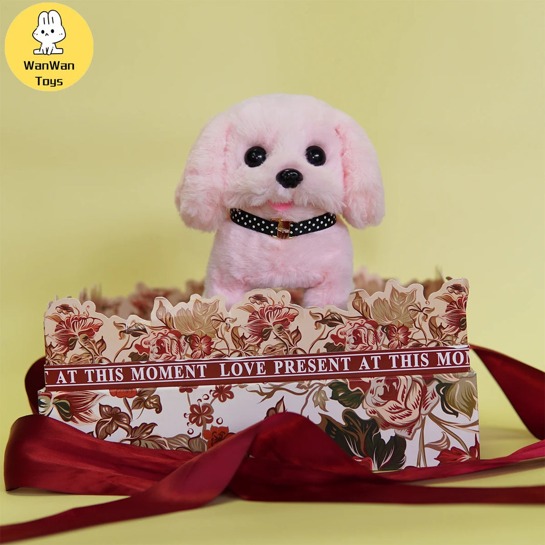 Plush Puppy Electronic Interactive Toy – Walking, Barking, Wagging Tail – Kids Gift
