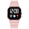 LED Digital Sports Watch for Kids Boys and Girls Football Silicone Casual Electronic Wristwatch