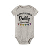 “Happy Birthday Daddy, I Love You” – Adorable Newborn Baby Bodysuit, Short-Sleeve Infant Romper, Perfect Birthday Gift for Dad