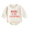 Baby Boy Valentine’s Day Romper – Casual Letter Print Long Sleeve Jumpsuit for Infant Toddler – Cute Valentine’s Outfit