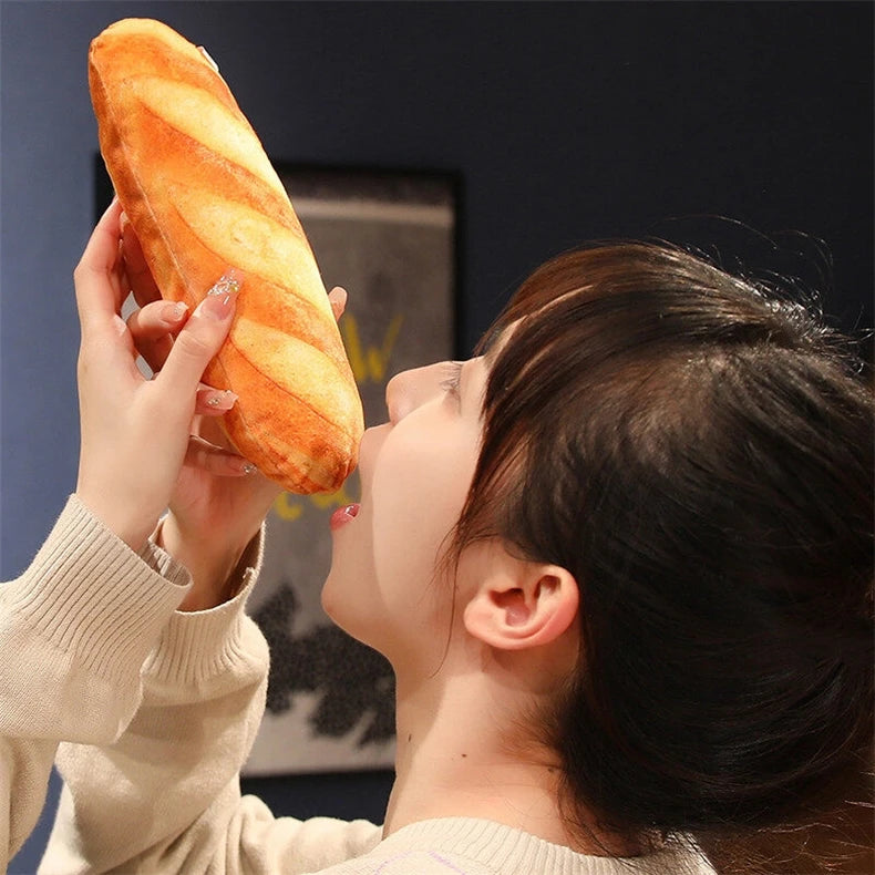 3D Bread Plush Pillow – Toast Food Cushion