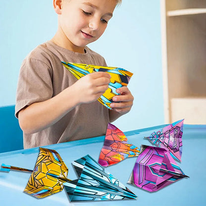 Paper Airplane Origami Set with Tutorial Handmade 3D Educational Toy for Children