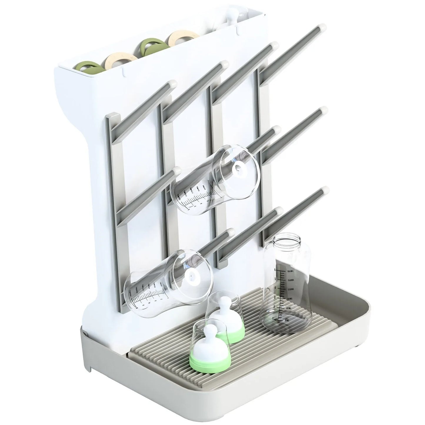 Bottle Holder Organizer, Space-Saving Vertical Standing Baby Bottle Drying Rack