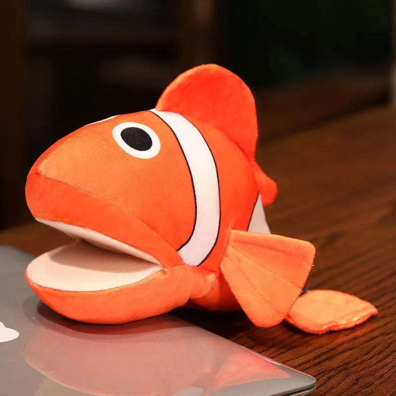 Stuffed Plush Hand and Finger Puppets, Octopus Penguin Clown Fish Educational Toy Gift