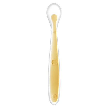 Baby Food Feeding Spoon Set – Stainless Steel Scraping & Soft Silicone Spoon for Infants and Toddlers – Includes Storage Box – BPA Free Baby Utensils for Puree, Soft Foods & Weaning