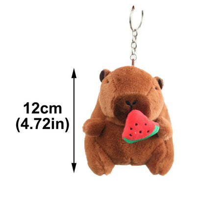 12cm Cute Capybara Plush Keychain, Cartoon Simulation Pendant for School Bags