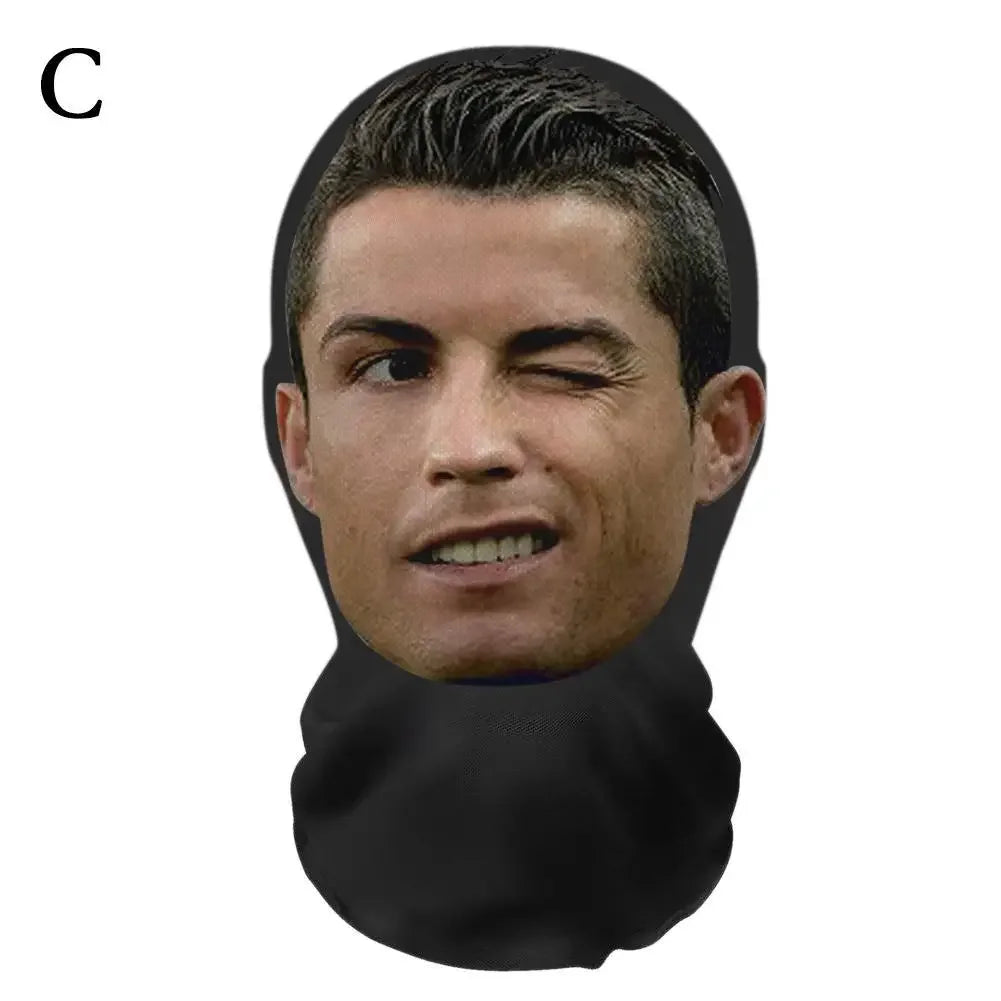 3D Seamless Kids Face Mask – Funny Celebrity Printed Ice Silk Sunscreen Head Scarf, Full-Face Neck Gaiter for Halloween Cosplay & Outdoor Sports (1-Pack)