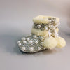 Dollbling Mommy & Daughter Custom Pearls Boots - Handmade Luxury Fur Infant Beaded Winter Booties