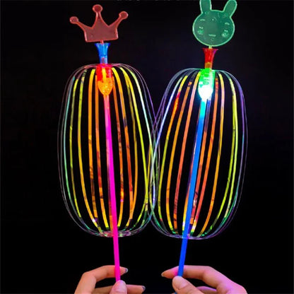 20-Pack LED Bubble Wands - Rainbow Light-Up Magic Stick Toys for Kids Party Favors, Birthdays & Weddings
