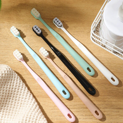 Gentle Toothbrush for Sensitive Teeth, 8 Bristle Bundles, Advanced Adult Toothbrush for Household Use