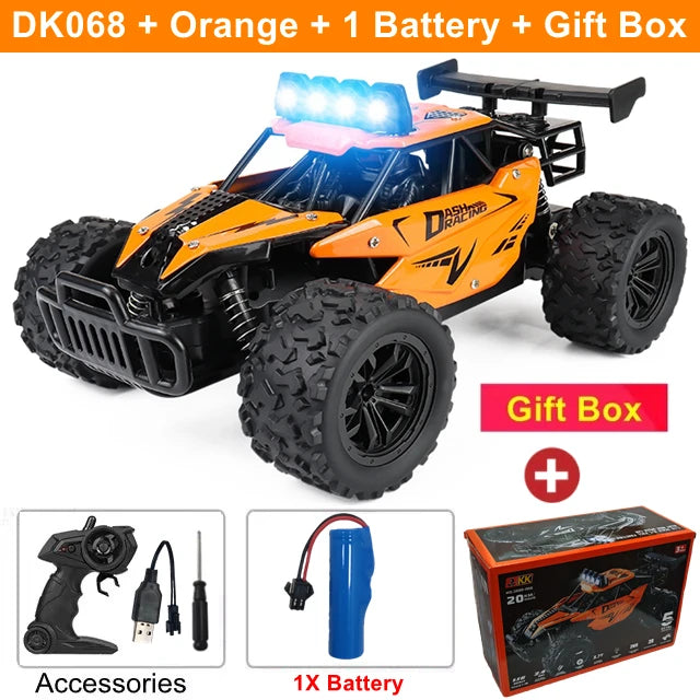 1:16 RC Drift Racing Car Off-Road Alloy Vehicle with 2.4G Remote and LED Lights