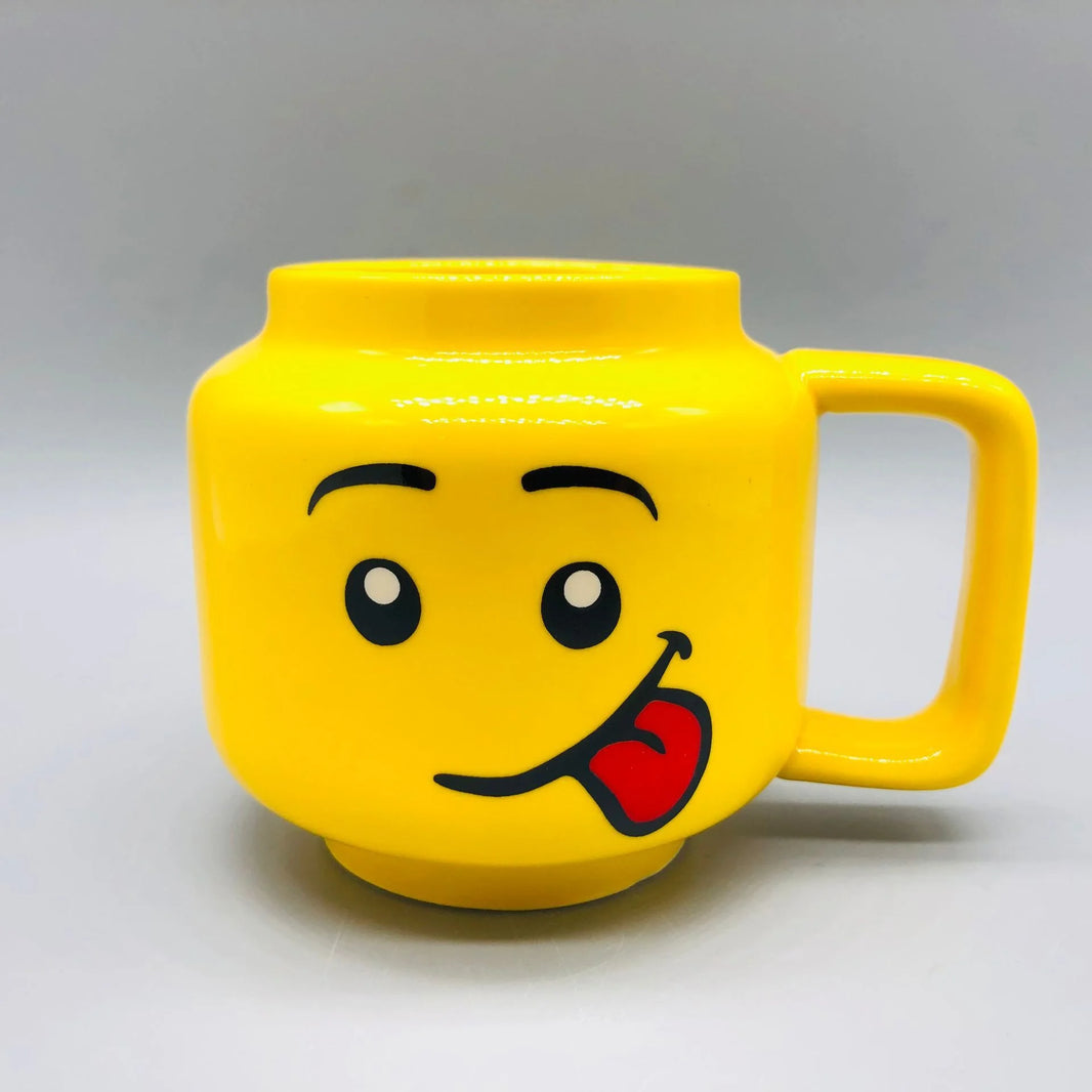 Cartoon Ceramic 250ml (8.5 fl oz) Mug — Cute Impish Figure-Head Coffee & Tea Cup, 1-Pack Porcelain Drinkware for Couples & Family