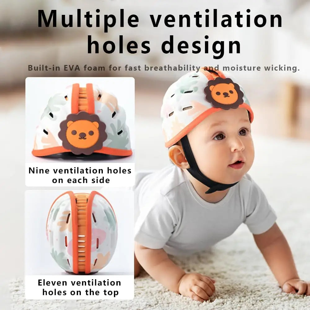 360° Adjustable Baby Safety Helmet – Soft Foam Head Protector for Infants & Toddlers (6-24 Months)