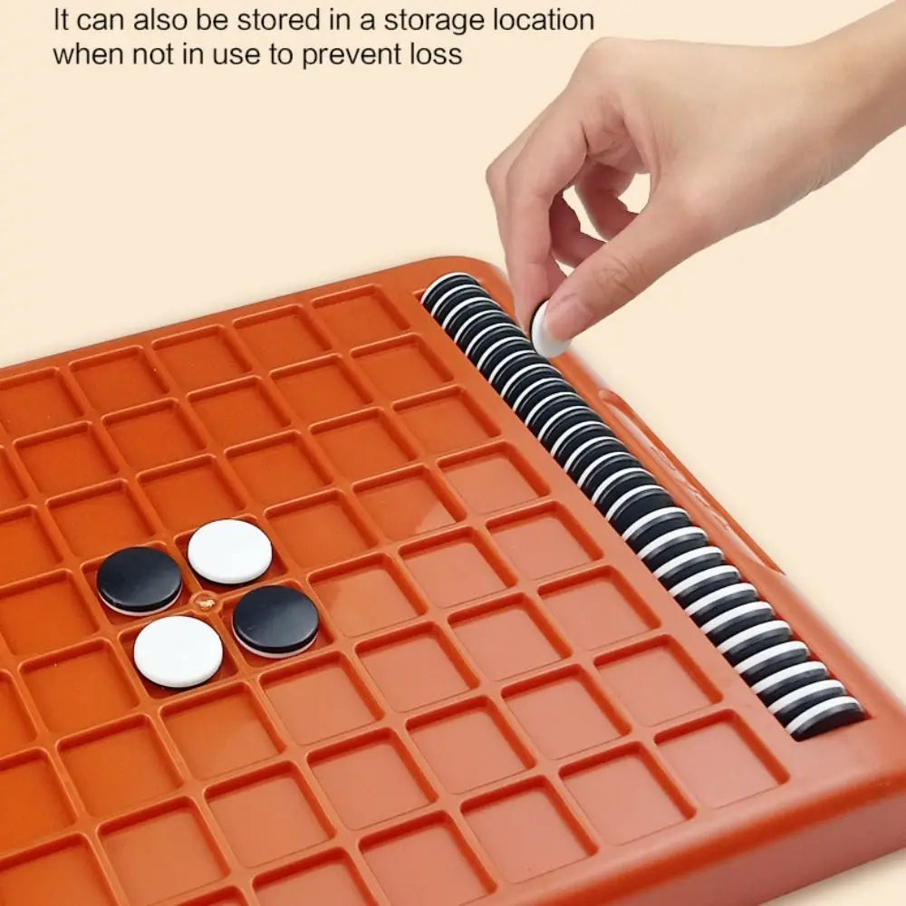 Tabletop Flip Black and White Chess Board Parent-Child Interactive Touch Flip Kid Overturn Chess Portable Montessori Game