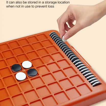 Tabletop Flip Black and White Chess Board Parent-Child Interactive Touch Flip Kid Overturn Chess Portable Montessori Game
