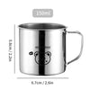 WORTHBUY 304 Stainless Steel Mini Mug with Handle — Anti-Drop Portable Kids Water & Milk Cup for Tea & Outdoor Picnic Drinkware