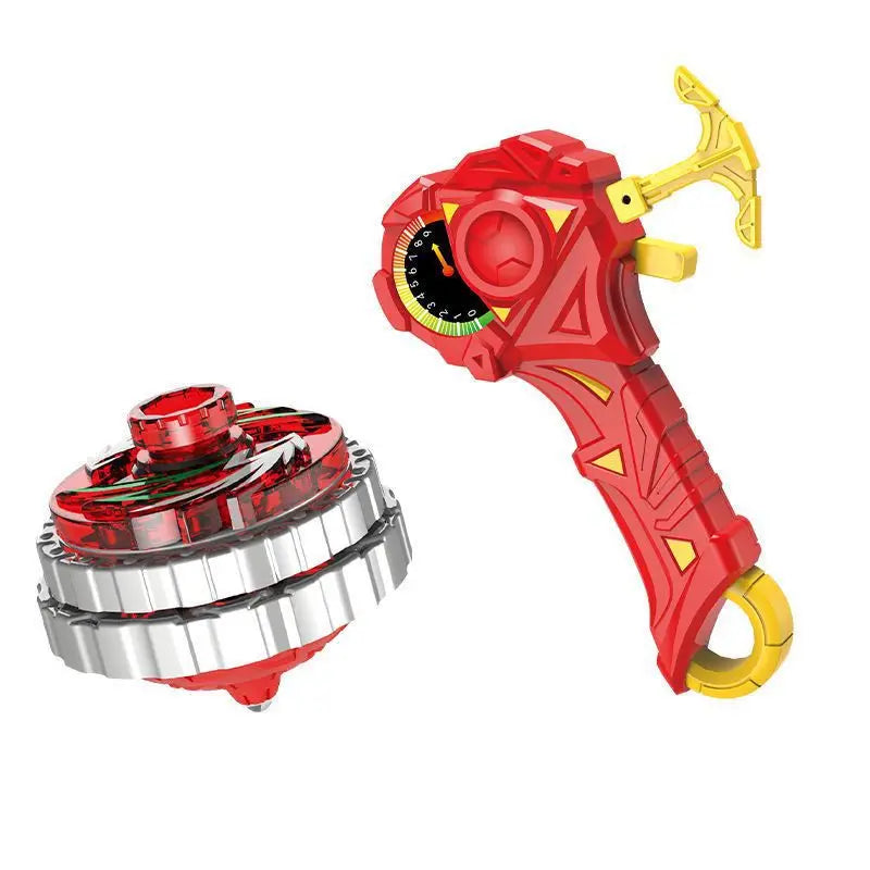 Luminous Combat Gyroscope – Alloy Light-Up Drawstring Spinning Top, Magic Glitter Toy for Kids, Christmas and Birthday Gift