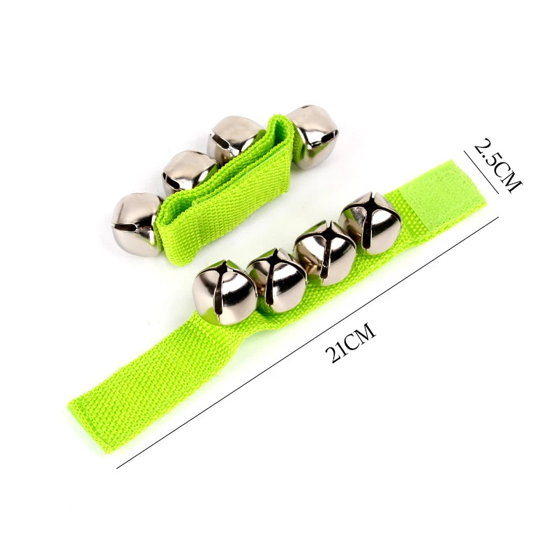 1 Pair Wrist Bells for Kids – Wearable Jingle Rattle Toy, Durable Percussion Educational Instrument, Orff Music Bell Ring