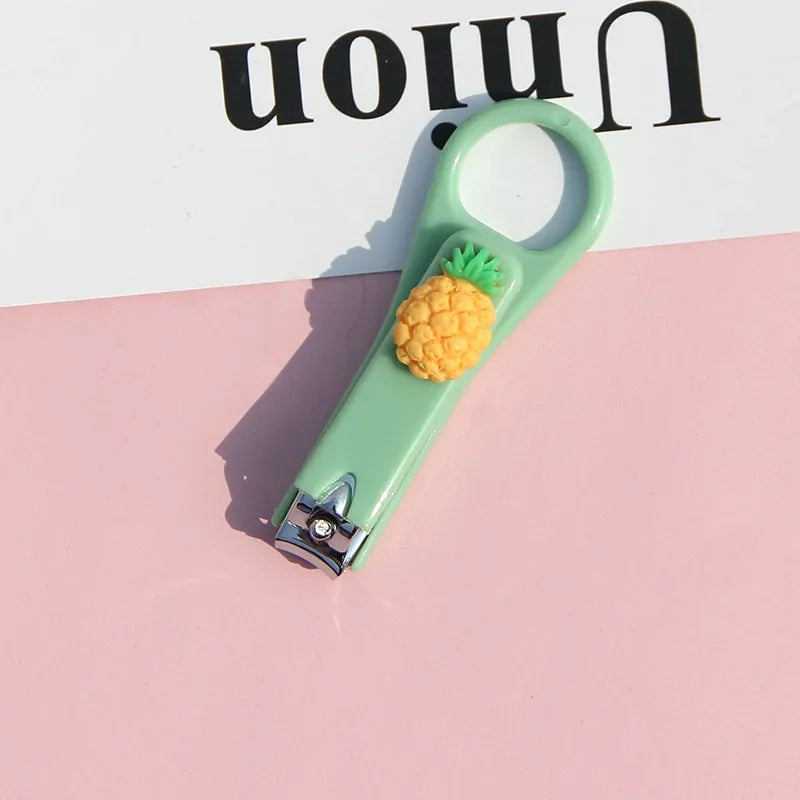 Cartoon Animal Fruit Nail Clippers for Kids, Nail Scissor Cutter, Trimmer, and Beauty Nail Scissors for Children