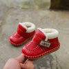 Autumn Winter Baby Girls Boys Genuine Leather Snow Boots Warm Plush Outdoor Infant Toddler Shoes Soft Bottom Kids Children Shoes
