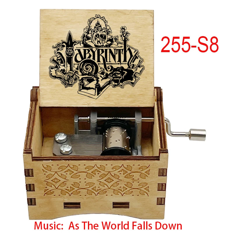 As The World Falls Down Fantasy 18-Note Wooden Music Box New Year Christmas Birthday Gift