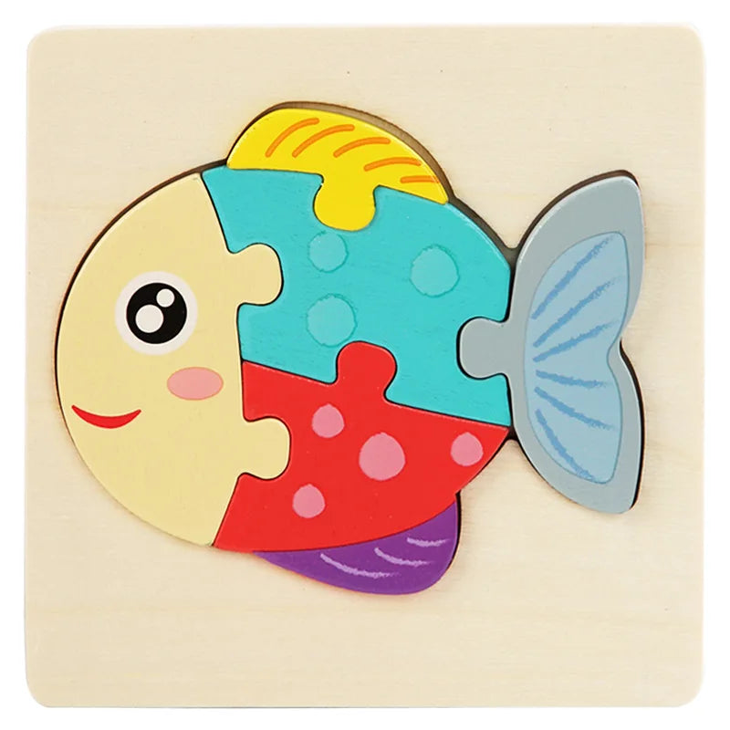 Wooden Montessori Animal Puzzle – Colorful Tangram Educational Toy for Kids