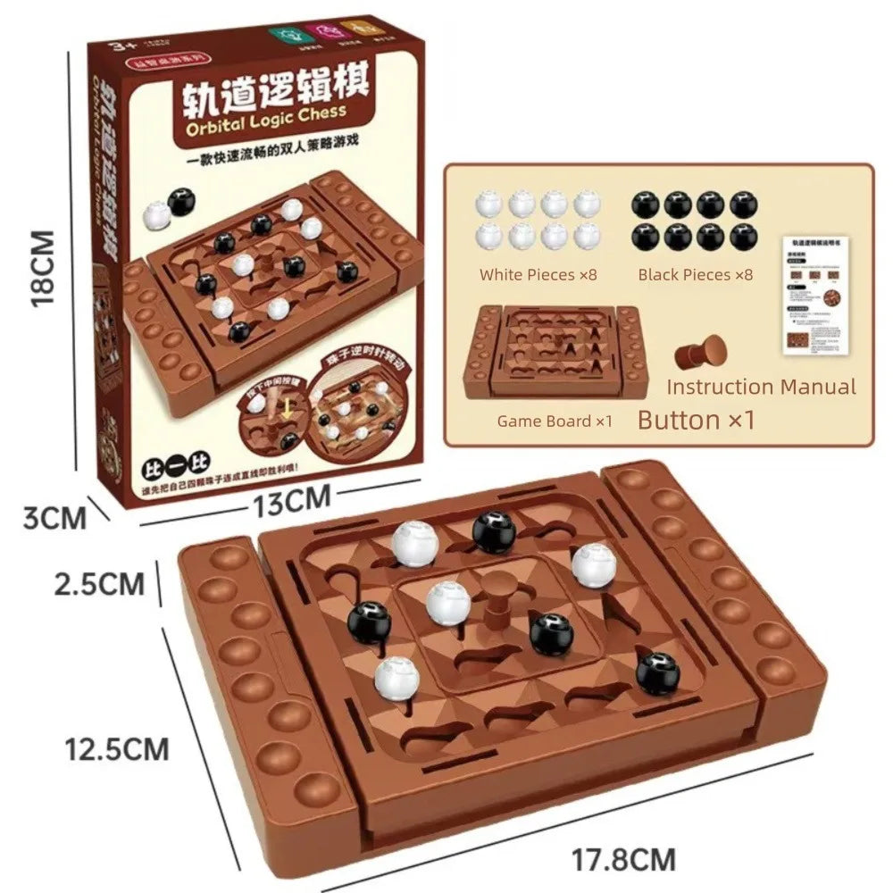 Interactive Touch Flip Black and White Chess Thinking Reasoning Toy Intelligent Tabletop Board Game Fun Chess Track Game